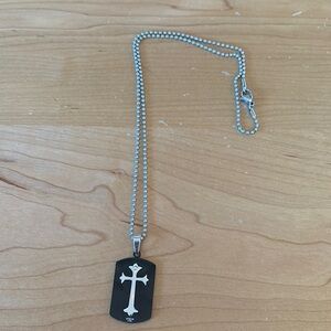 Silver Cross Pendant Necklace